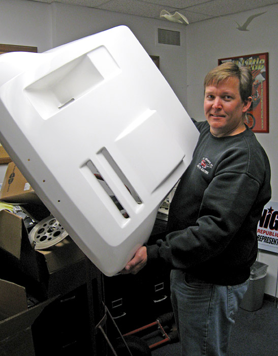 Bryan Lugert takes delivery of the first ET hood